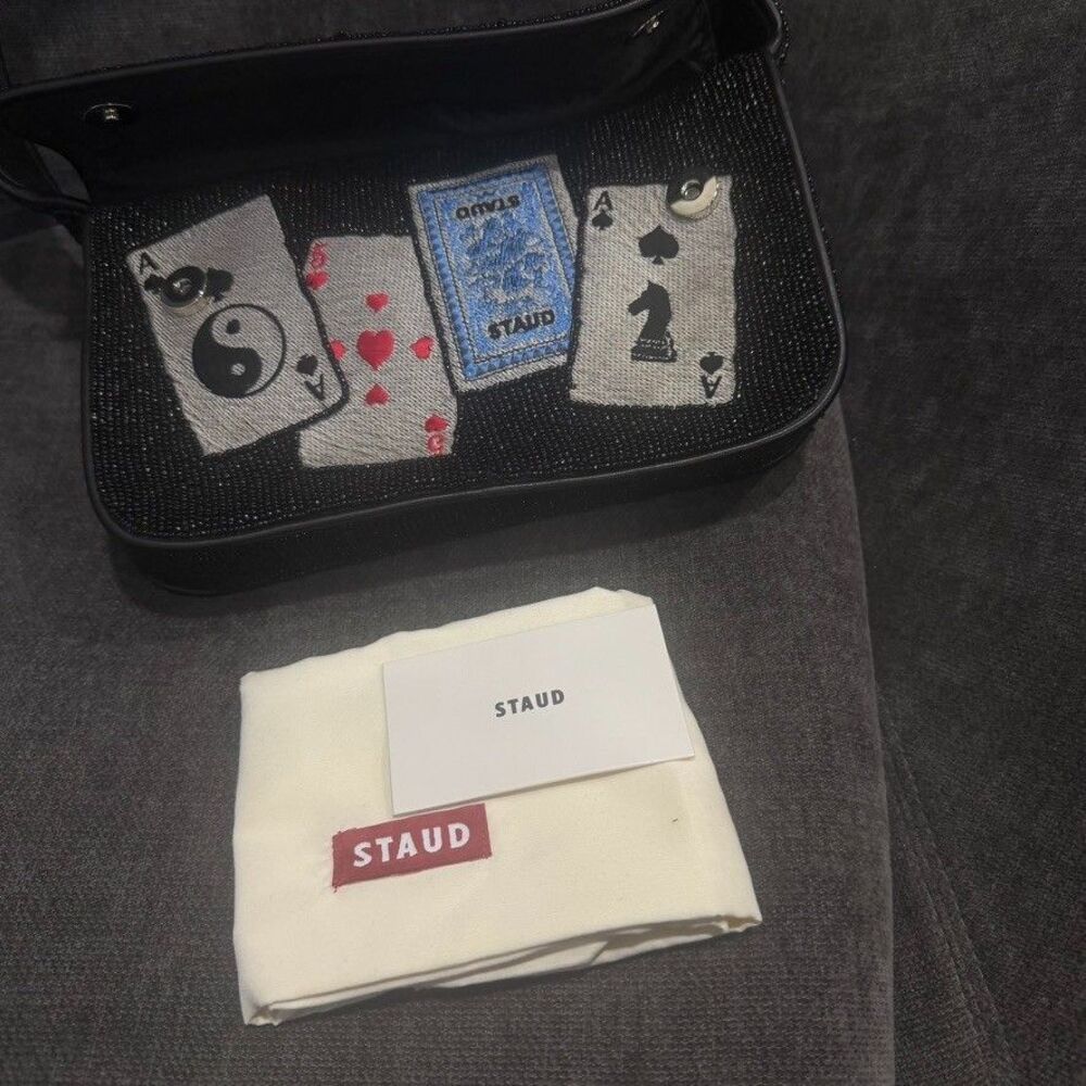 Staud Beaded Tommy Bag House of Cards NEW - Picture 15 of 16